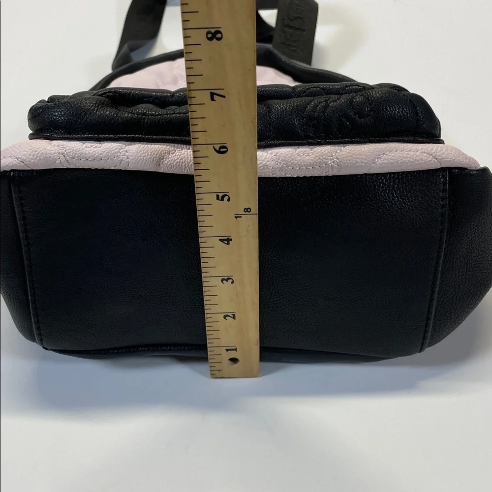 Betsey Johnson Skull Mini Backpack Black Pink Quilted Hoth Bag